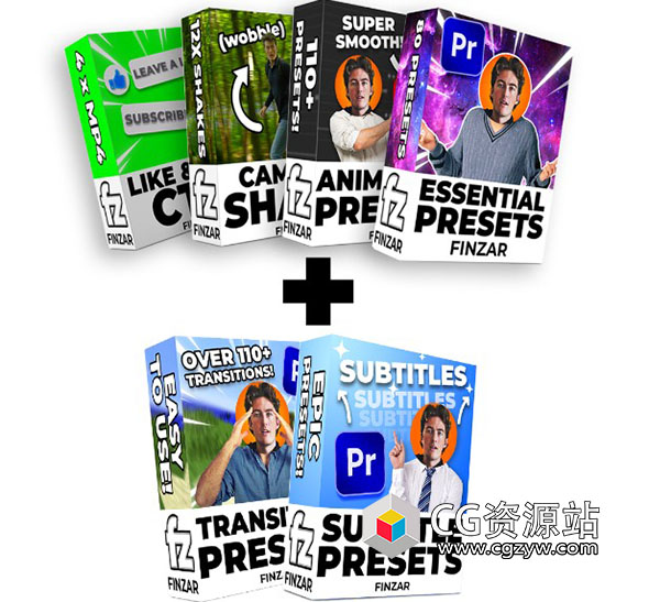 PR预设-相机抖动转场字幕动画预设套装 The Ultimate Bundle PLUS