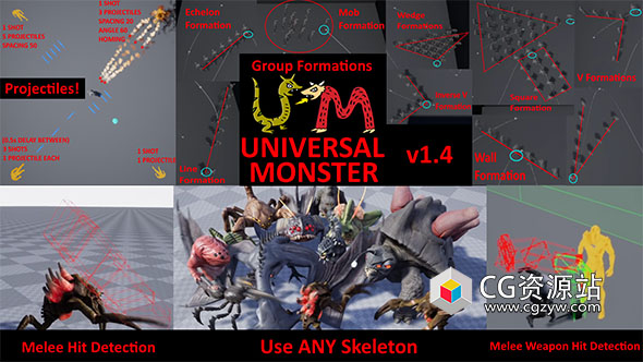 Unreal战斗系统AI框架NPC行为 Universal Monster UM