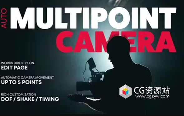 达芬奇模板-多点控制三维透视动画预设 Multipoint Action Camera