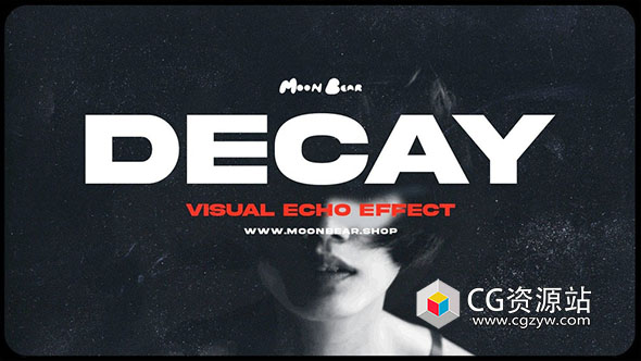 FCPX插件+PR预设-炫酷黑白衰变视觉拖尾回声抽象逆反差渐变包 DECAY – Visual Echo Effect