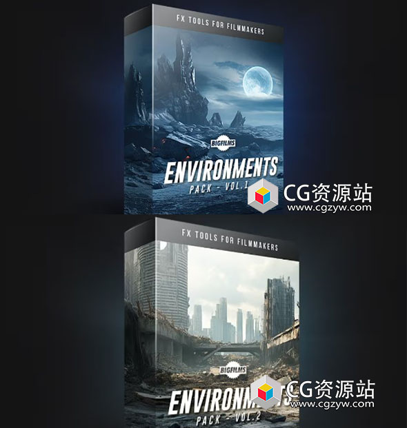 1600张科幻奇幻恐怖战争废墟外星中世纪背景环境JPG图片素材 第1+2卷-图片1