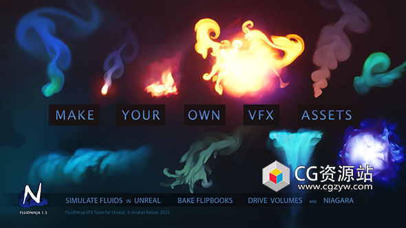 UE5风格化火烟云视觉特效工具 FluidNinja VF Tools