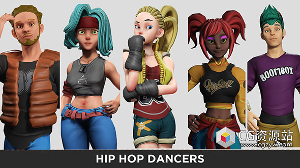 IC8/CC4 卡通3D角色嘻哈舞者 Hip Hop Dancers