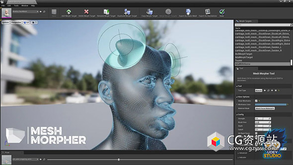 UE5轻松创建/删除/修改变形目标网格变形器 Mesh Morpher (UE 5.2 & UE 5.3)