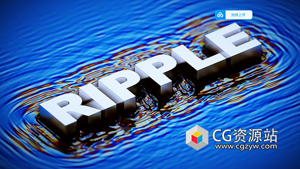 Blender几何节点模拟水面涟漪效果预设 Simple Ripple Simulation