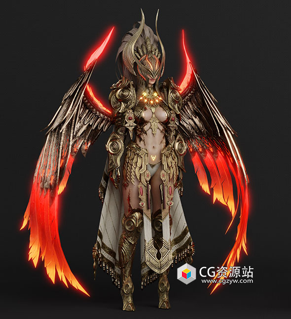 blender/CC4女性游戏角色模型 Girl Game Custom 001