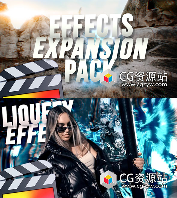 FCPX插件-46种热浪发光凹凸贴图变形魔法黑洞转移传送门拖影效果 Ryan Nangle – Effects Expansion Pack