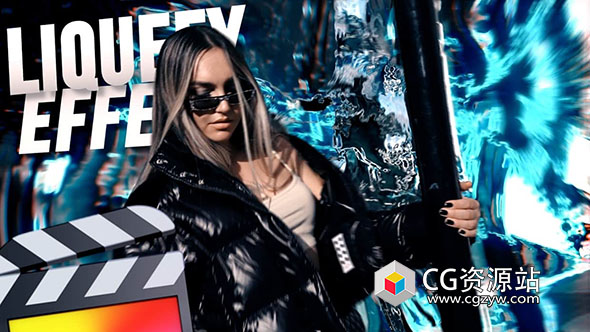 FCPX插件-时尚嘻哈说唱MV音乐迷幻液化发光效果视频转场过渡效果 Liquefy Effects Pack