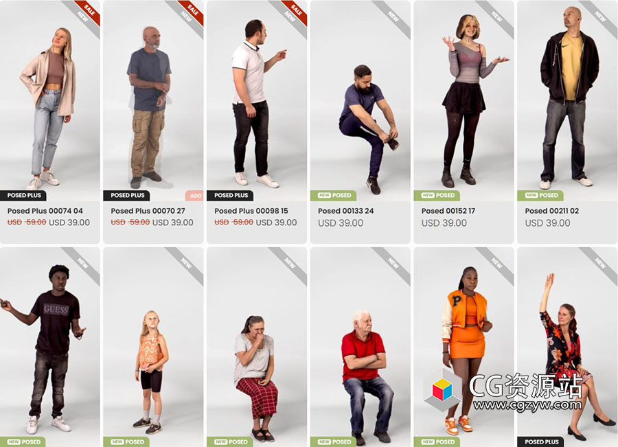 352组人物角色C4D模型 RenderPeople – 352 Models C4D-图片2