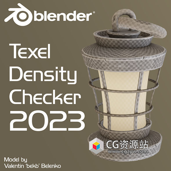 Blender模型纹理像素密度检查工具插件 Texel Density Checker 2025.1.2
