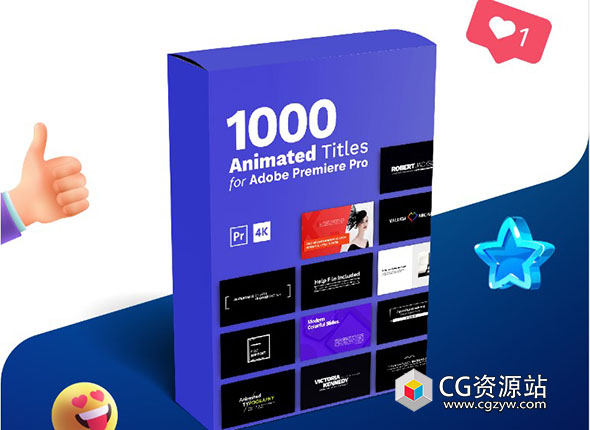 AE模板-1000个文字标题排版动画预设 Text Animations