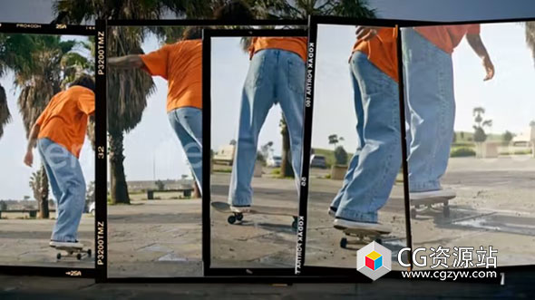 PR模板-胶片框架图片拼贴视频转场 Film Frame Collage Transitions