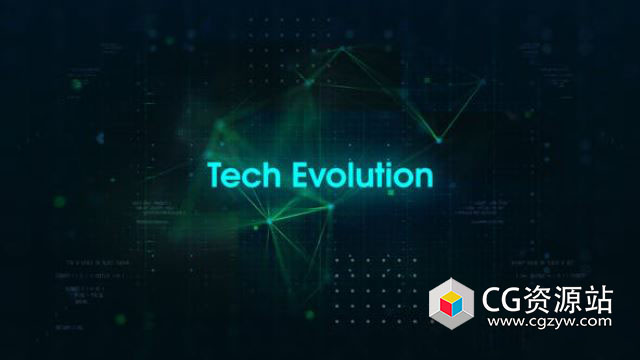 AE模板-神秘网络科技感片头 Artificial Intelligence Opener