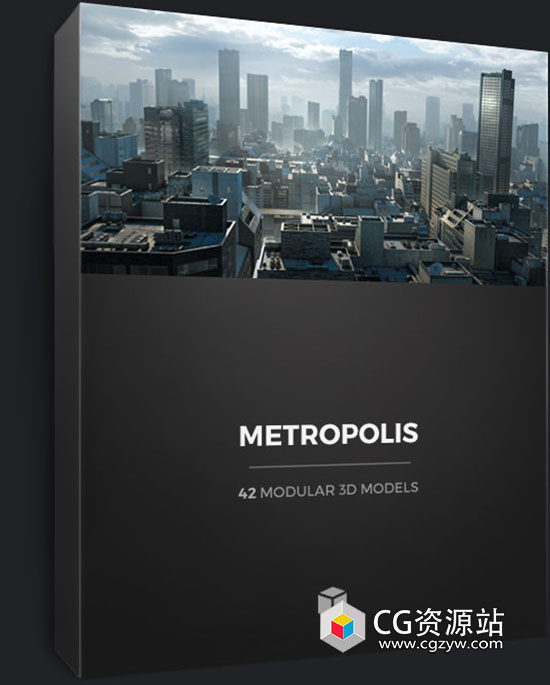 大都市城市景观高楼大厦建筑3D模型 FBX格式-图片1