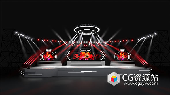 Blender舞台灯光场景资产预设 Stage Lighting Kit