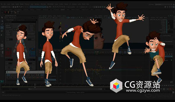 Maya人物角色情绪转变动画视频教程 +中文字幕