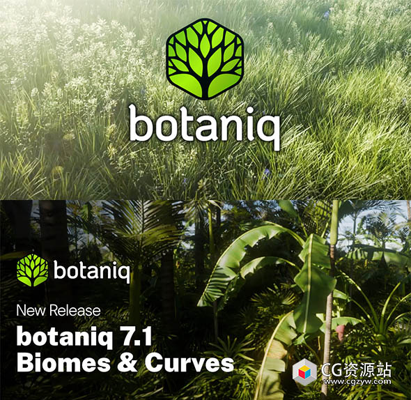 树木草地植物藤蔓植被库Blender插件 Tree And Grass Library Botaniq – Trees v7.1.1-图片1