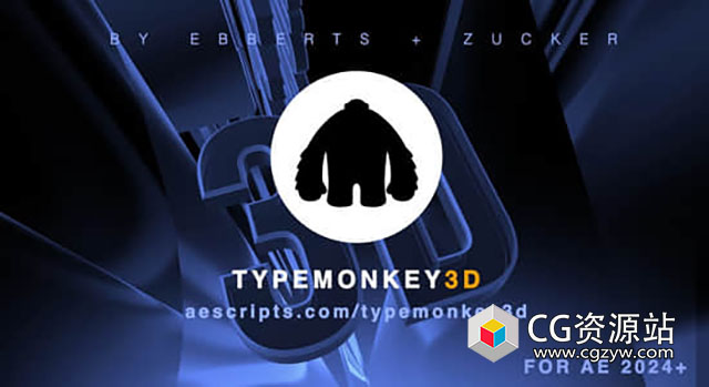 AE脚本-立体文字标题排版空间翻转组合动画 TypeMonkey3D v1.0.0+使用教程