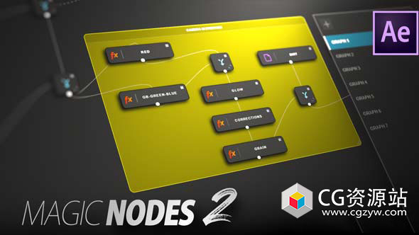 AE节点式图层特效合成操作脚本 Hollywoodillusion Magic Nodes v2.0.1 Win/Mac+使用教程