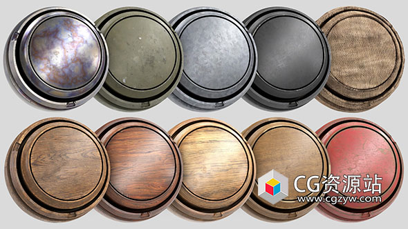 Substance枪支智能材质包 Gun Smart Materials Pack Vol.4+Vol.1-图片1