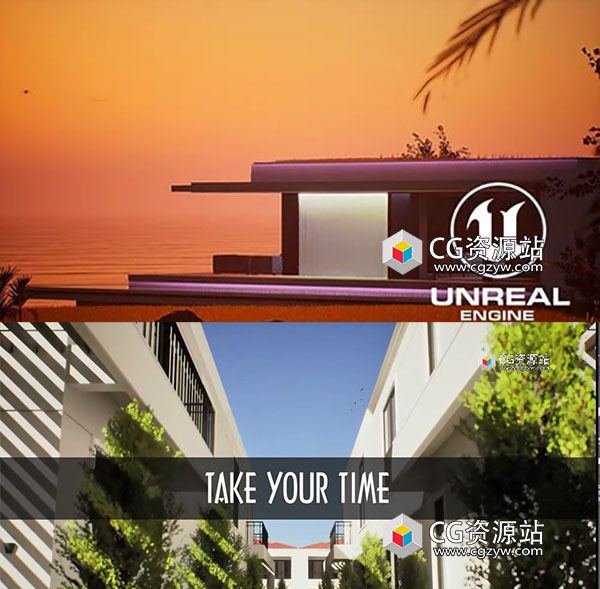 Unreal逼真建筑可视化交互动画制作UE5视频教程
