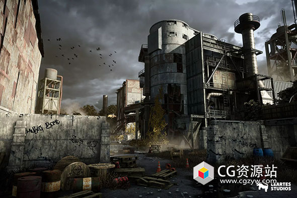 Unity废弃工业工厂环境资产 Abandoned Industrial Factory Environment V1.0