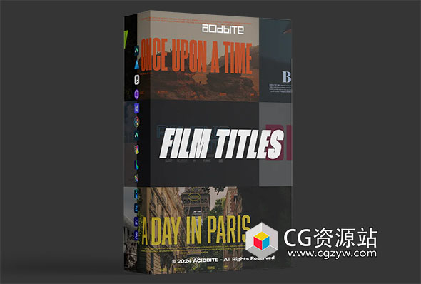 25组精美电影海报文字标题排版模板AE/PR/PS/FCPX/达芬奇模板 AcidBite – Film Titles-图片1