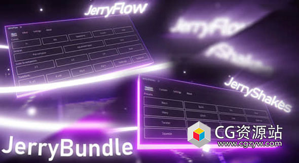 AE快速生成画面抖动摇晃平滑流畅效果脚本 JerryFlow and JerryShakes