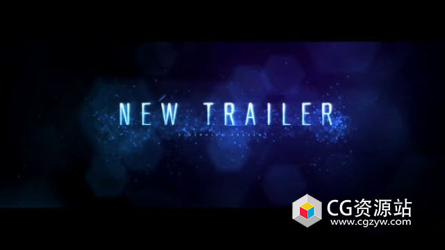 AE模板-粒子背景文字标题片头 Plasma Trailer title