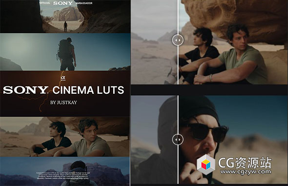 索尼电影感旅拍摄影调色LUTs预设+达芬奇调色节点预设 Justkay – Sony Slog III True Tone Luts-图片1