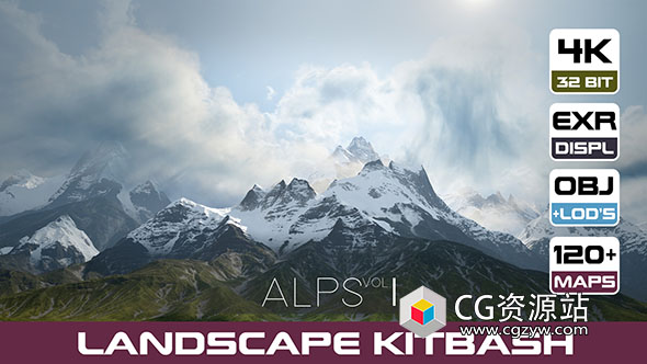 6组自然地形景观冰岛山脉3D模型 OBJ格式 Icelandic mountains Vol.3-图片1