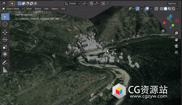 Blender三维地理模型生成插件 BlenderGIS v2.2.9