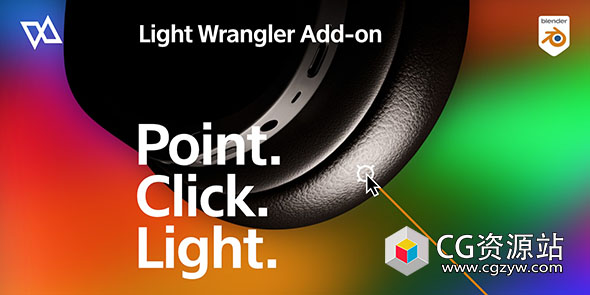 Blender光标定位目标照明灯光插件 Light Wrangler v3.2.6