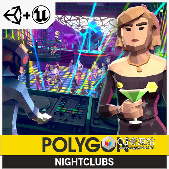 Unreal低多边形夜总会资源包 POLYGON – Nightclubs UE4.25-5.3