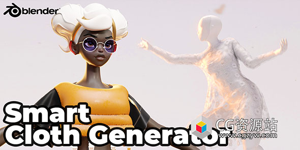 Blender一键智能布料衣服模拟插件 Divine Cut | Smart Cloth Generator v3.4.3