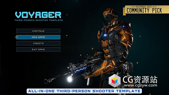 Unreal资产Voyager-第三人称射击游戏模板 UE5.3
