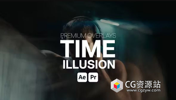 AE+PR模板-时间幻觉高级叠加视频特效 Premium Overlays Time Illusion