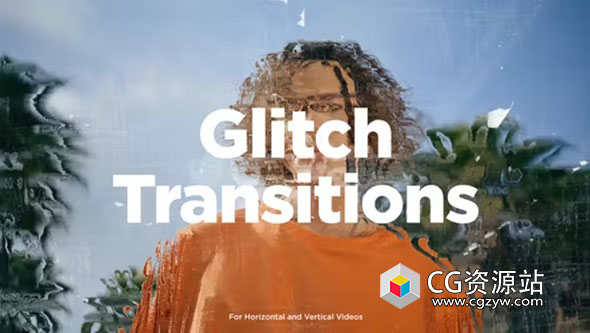 AE模板-12种闪光信号故障视频特效动画 Flash Glitch Transitions