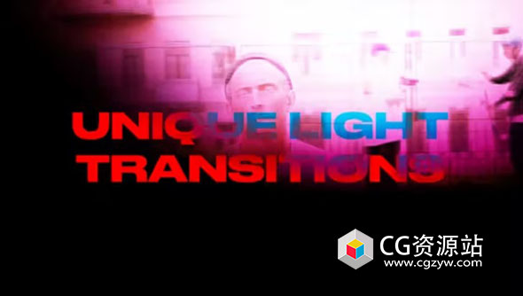 AE模板-9种复古灯光过渡视频转场 Unique Light Transitions