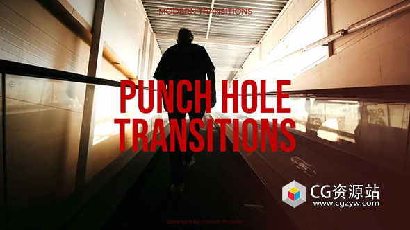 AE模板-复古打孔旧胶片过渡视频转场 Punch Hole Transitions