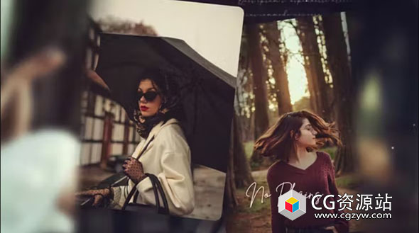 AE模板-浪漫回忆照片幻灯片相册片头+背景音乐 Photo Slideshow