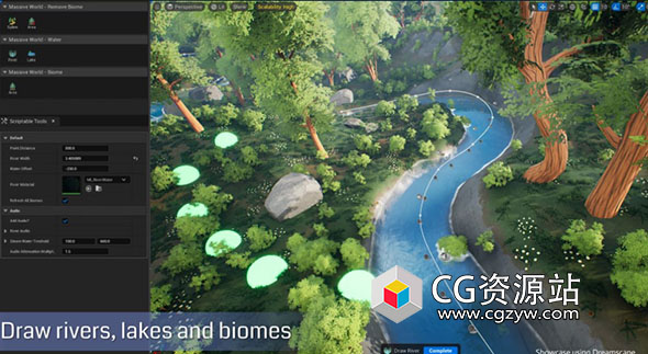 Unreal程序化游戏场景生成 Massive World UE5.3+