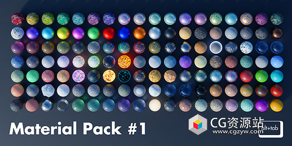 Blender材质-128组程序材质资产预设包 Alt Tab 128 Materials Pack