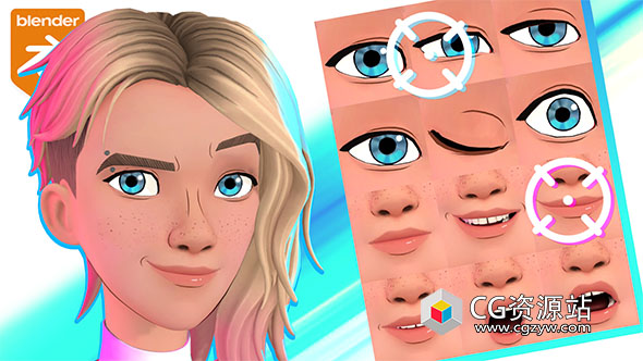 Blender形态键表情控制绑定插件 Shape Key Selector V1.0.20 + 使用教程