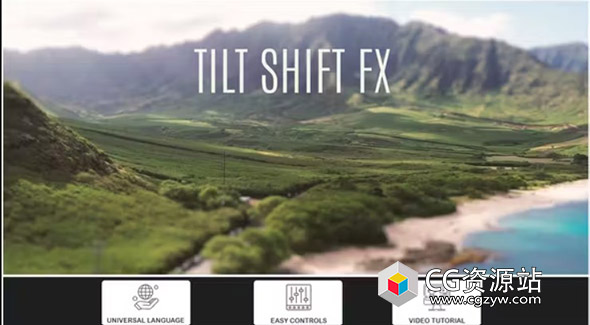 AE+PR模板-移轴镜头叠加倾斜移位效果 Tilt Shift FX