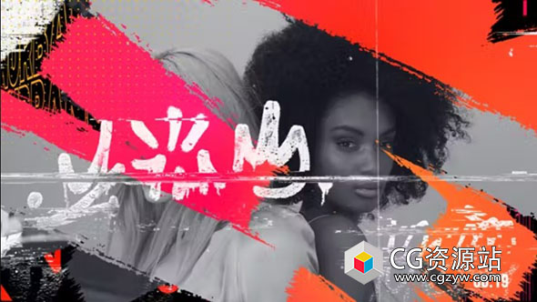 AE模板-多彩笔刷遮罩城市简介片头 Urban Energy Intro