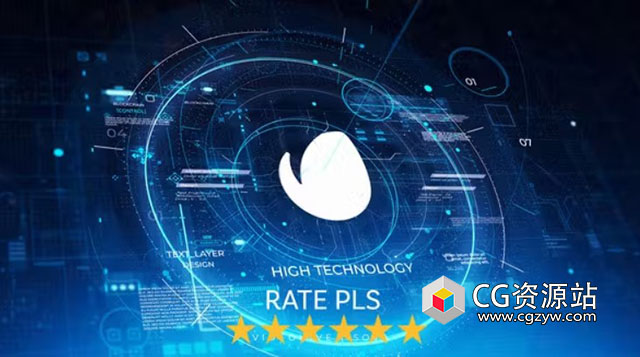 AE模板-高科技HUD线条元素logo动画 HUD Logo Intro