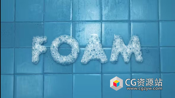 AE模板-逼真泡沫文字标题动画 Bubbly Foam Titles