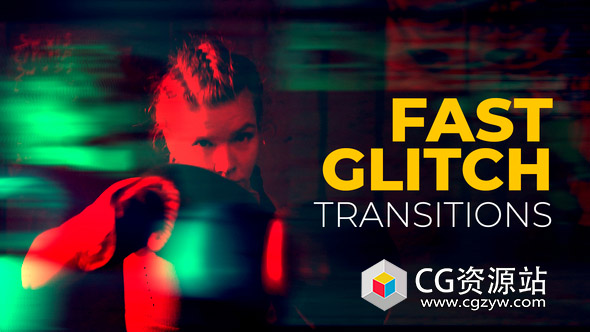 达芬奇插件-10种炫酷创意快速故障动画过渡效果 Fast Glitch Transitions