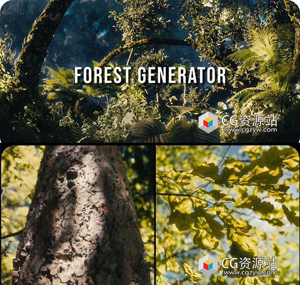 Blender森林自然场景丛林植物资产预设 Forest Generator+ 使用教程-图片1